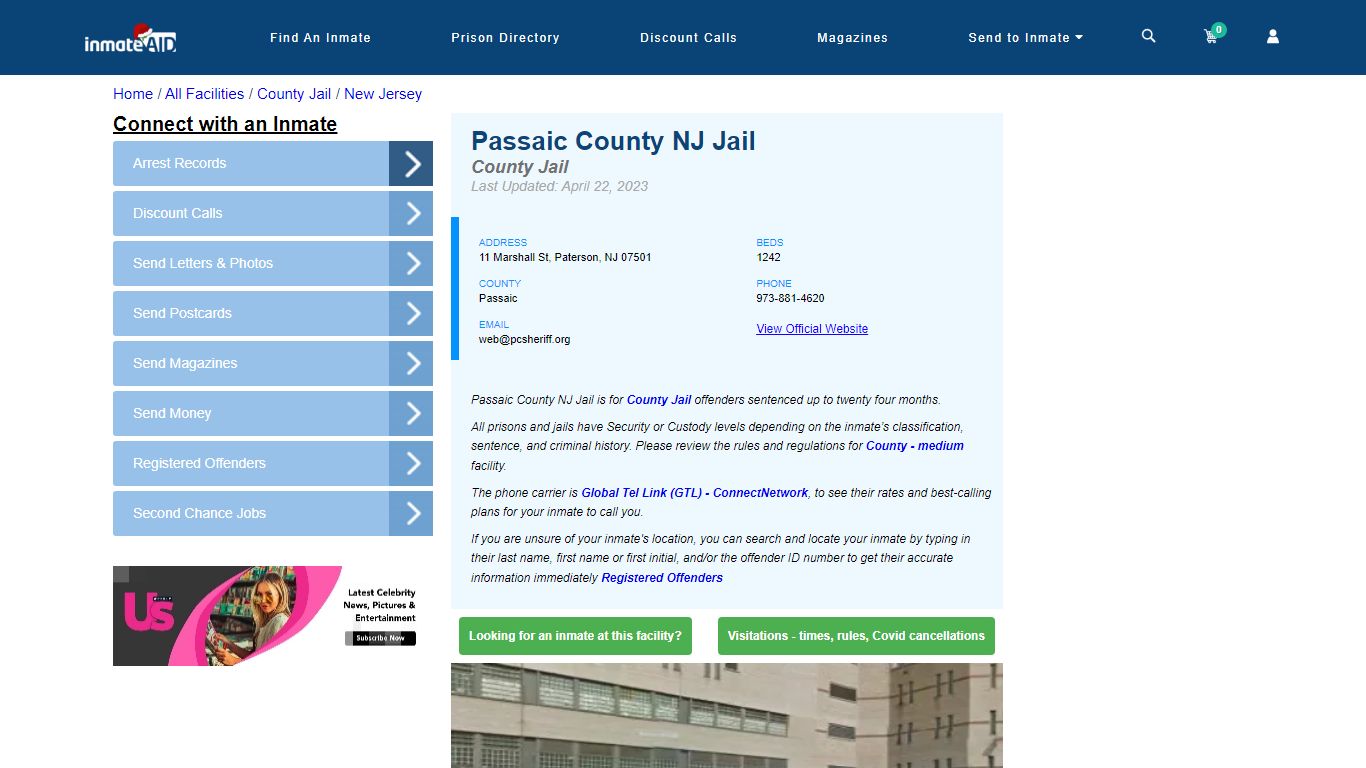 Passaic County NJ Jail - Inmate Locator - Paterson, NJ